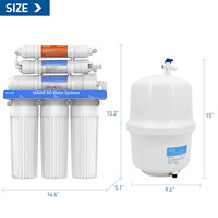 150GPD Filtration pour toute la maison Filtre à eau UV à flux direct de Taiwan Purificateur d'eau domestique Filtro EAU Système Agua RO et purificateur d'eau