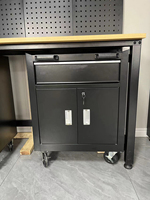 Armoire de rangement d'outils en acier robuste OEM/OBM personnalisable, avec 5 tiroirs verrouillables, design à roulettes, revêtement en poudre pour garage