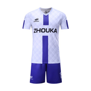 Thiland quality stripe white football jerseys soccer jersey sublimate - Product Image 3