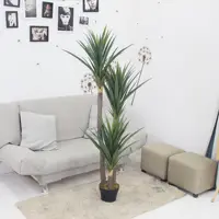 Пластиковое полиэтиленовое трехветочное искусственное растение Yucca, сизальное дерево, искусственные растения для декора