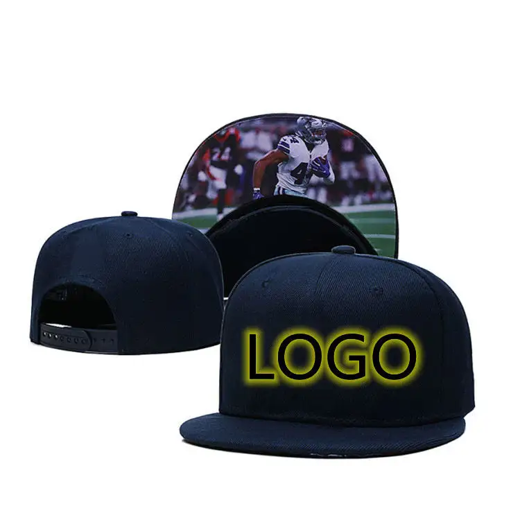 Cappello Snapback a tesa piatta personalizzato con Logo all'ingrosso in bianco di alta qualità