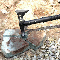 Couteau de survie multifonctionnel portable pour situations d'urgence en extérieur, lame en acier, hache tactique de chasse en montagne