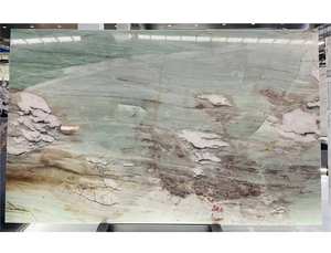 Dalle de pierre de luxe moderne verte polie pour mur d'accent rétroéclairé intérieur, veinage de jade naturel, panneau translucide, décoration haut de gamme - Product Image 3