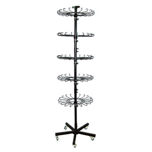 Bền siêu thị sắt xoay tầng thường vụ năm lớp hiển thị Chống Trộm Xoay hat giá kệ - Product Image 1