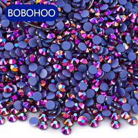 BOBOHOO Haute Qualité Dos Plat Strass Bling Hot Fix Strass Perles pour Vêtement Décoration Ongles Strass Applique