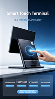 Terminal POS Windows 15.6'' All-in-One Mesin Kasir Desain Tipis Bezel Ramping Layar Sentuh RAM 2GB Hopestar RS623 untuk Retail