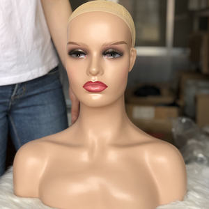 Stand femmes perruque haut du corps Mannequins <span class=keywords><strong>femme</strong></span> affichage PVC <span class=keywords><strong>tête</strong></span> <span class=keywords><strong>de</strong></span> Mannequin avec épaules pour perruque affichage afro-américain <span class=keywords><strong>buste</strong></span> - Product Image 3