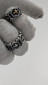 Chevalière croisée à la mode bague religieuse en acier inoxydable pour hommes bagues de fiançailles vintage avec corss - Product Image 5