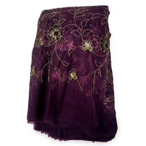 Robes ethniques de mariée pour femmes, en tissu tissé léger, avec broderie florale riche, travail de Zari et de sequins, de créateur - Product Image 1