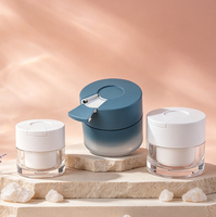 Envase Cosmético de Doble Capa con Espátula, Envase Vacío para Crema Facial, Envase para Crema Corporal, Envases de 50 ml para Crema