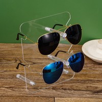 Nouveau présentoir de lunettes de soleil en bois naturel support de support de lunettes logo personnalisé