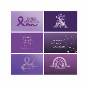 Ruban de sensibilisation carte inspirante cadeau de sensibilisation au cancer survivant violence domestique Art carte de ruban violet pour les femmes - Product Image 2