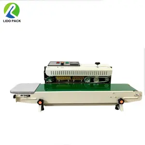 FR900 horizontal heat plastic bag pouch sealer automatic continuous table sealing packing machine