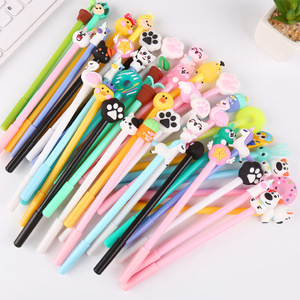 Ventes directes d'usine Style aléatoire 3D dessin animé <span class=keywords><strong>mignon</strong></span> ours patte <span class=keywords><strong>chat</strong></span> flamant rose forme 0.5mm <span class=keywords><strong>mignon</strong></span> créatif papeterie Gel stylo en gros - Product Image 1