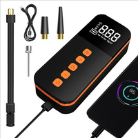 Compresseur d'air multifonctionnel automatique pour pneus, pompe électrique portable numérique avec lumière LED pour voiture, vélo, ballon