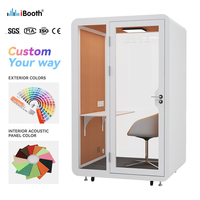 Cabine de réunion acoustique portable et privée, cabine téléphonique amovible pour studios, bureaux, bâtiments, studio de travail insonorisé