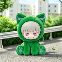 Authentique Jujutsu Kaisen : Série de peluches chat assis en boîte mystère – Prévente – Jouet tendance, pendentif, cadeau – Japon – Unisexe