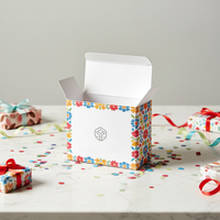 Boîte d'emballage en carton blanc écologique de luxe avec logo imprimé personnalisé et laminage mat