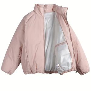 Veste matelassée ample pour homme, style nord-américain, épaisse, douce, col montant, fermeture éclair, toile, lapin, formelle, pour l'hiver - Product Image 4