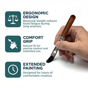 Bview Art - Juego de 6 Pinceles de Acuarela y Gouache de Mango Corto, Compactos y Prácticos <span class=keywords><strong>para</strong></span> Viajes, <span class=keywords><strong>para</strong></span> Delinear Detalles y <span class=keywords><strong>Colorear</strong></span> - Product Image 3