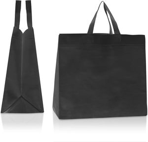 Sac de courses réutilisable en plastique PE imperméable avec poignée, logo personnalisé imprimé en sérigraphie, sac de remerciement pour chaussures et vêtements pour enfants - Product Image 5