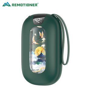 Chargeur portable USB-C 2 en 1 avec écran numérique, 10000 mAh, chauffe-mains, batterie externe pour femmes, camping en plein air, voyage - Product Image 1