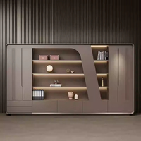 Bureau de direction moderne en bois, ensemble de mobilier de bureau au design minimaliste pour salle de personnel de cabinet comptable traditionnel