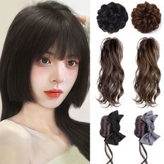 Trenza de pelo de estiércol de pastel colorido para mujer Natural, broca de cabeza de estiércol de moda con accesorios para extensiones de cabello - Product Image 1