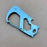 Couteau pliant multifonctionnel d'extérieur EDC, mini mousqueton d'escalade, porte-clés, ouvre-bouteille