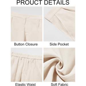 2025 hommes décontracté sarouel taille élastique léger coton Baggy pantalon été Yoga plage pantalon fermeture éclair XL Anti-rides - Product Image 4