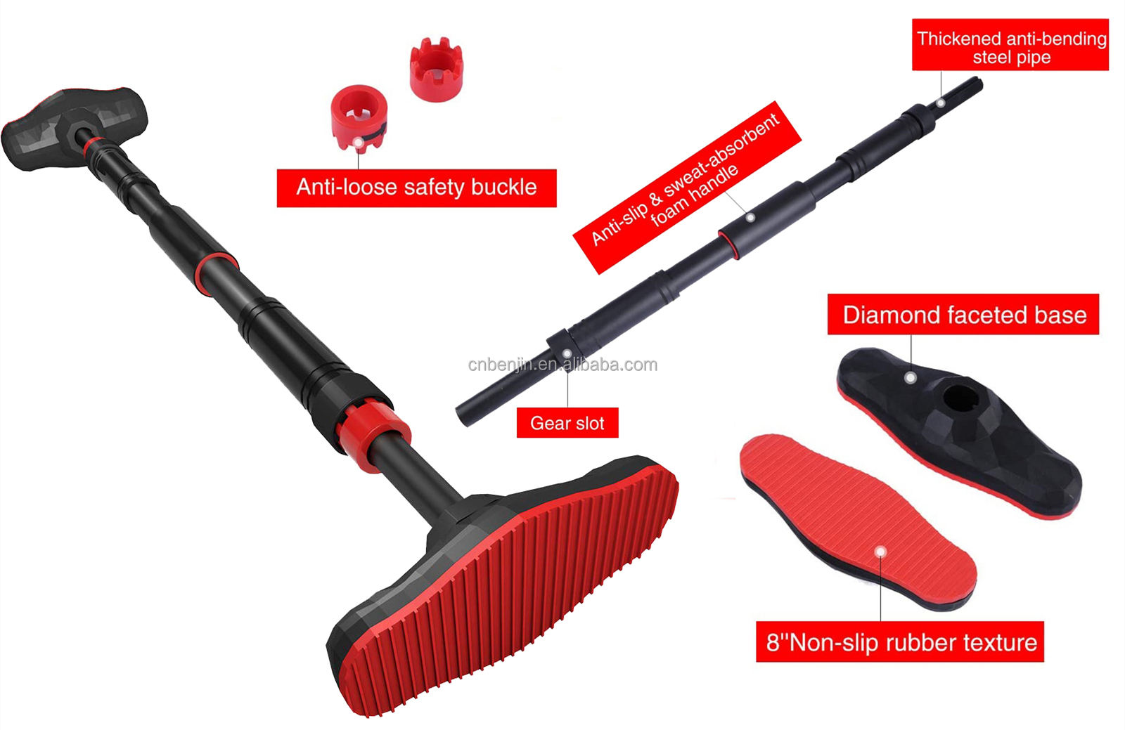 Doorway Door Pull up bar No Screws Required Chin up Bar Adjustable Home Gym  Fitness Home Exercise Doorway Pull up Bar