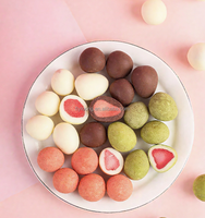 Bonbons Gommeux aux Fruits et Noix, Substitut de Lait au Beurre de Cacao Matcha, aux Fraises Entières Lyophilisées, 15g, Boîte – Nouveauté Très Demandée