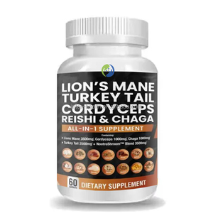 Cordyceps Sinensis Extracto Oem Organic Immune Booster Suplemento de memoria Cordyceps Lions Mane Mushroom Complex Cápsulas - Product Image 1