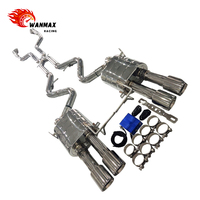 Système d'échappement Catback pour BMW E92 E90 E93 M3 4.0L V8 Premium 304SS avec tuyau poli et embouts de silencieux en fibre de carbone