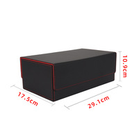Boîte de rangement double TCG exclusive grande capacité à deux rangées séparées pour cartes de jeu, 910+ emplacements doublés de velours, écologique