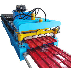 800 arc faisant la tuile de toiture émaillée en pierre rouleau d'étape de feuille de toit de fer enduit de couleur formant la Machine - Product Image 5