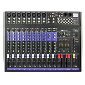 Mezcladora de audio profesional BX2 de 10, 12 y 16 canales con reproductor de MP3 y procesador de 16 efectos para presentaciones en escenario - Product Image 3