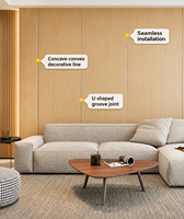 Panneau en placage de bois de bambou de 5 mm et 8 mm, facile à installer, panneau mural décoratif