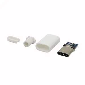 Gran oferta USB 3,1 tipo C conector macho de soldadura PCB para Kit de bricolaje carcasa de conector USB C