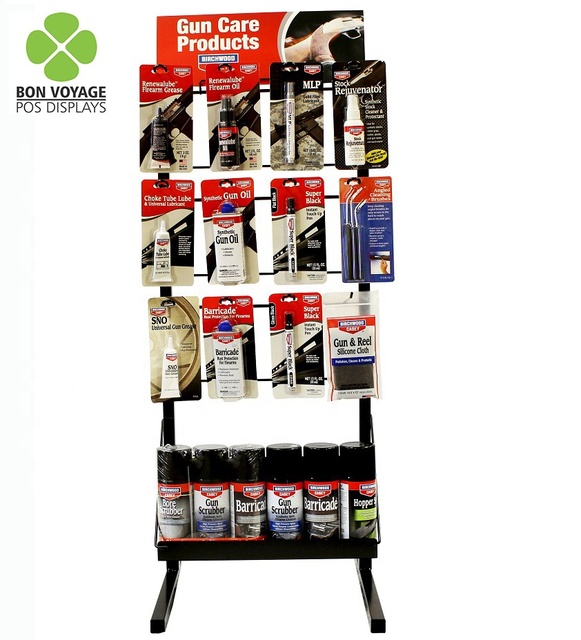Free Standing Custom Metal Display Stand With Hook Paper Display Racks for Accessories