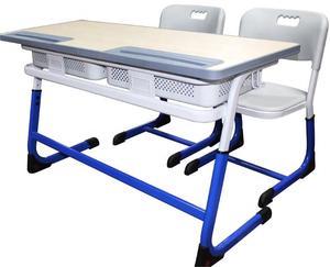 Ensemble de table pour enfants en acier, plastique et <span class=keywords><strong>MDF</strong></span>, moderne et personnalisé, pour une seule personne, mobilier de classe pour écoles primaires - Product Image 2