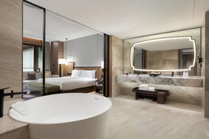 Cama Plegable Moderna Oculta en la Pared, Mesa, Juego de Muebles de Dormitorio de <span class=keywords><strong>Hotel</strong></span> de Lujo, Tamaño King, Acabado en Madera Dorada - Product Image 5