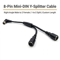 PROMO CHAUDE Câble audio Shan Wei personnalisé 22AWG MIDI Mini DIN 8 broches mâle-femelle en cuivre étamé 200mm pour appareils électroménagers et haut-parleurs