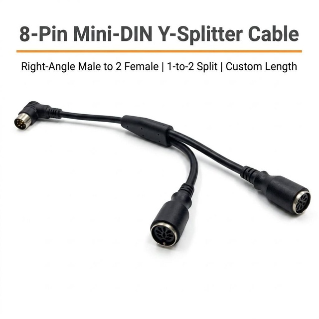 HOT SALE Shan Wei Custom 22AWG MIDI Mini DIN 8-Pin Male Female Tin Plated Copper 200mm Home Appliance Speaker Audio Cable