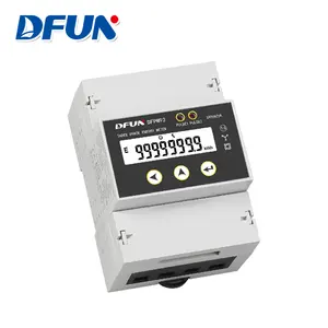 DFUN RS485 Comunicação 35mm Din Rail Trifásico Medidor De Energia