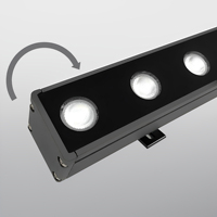 IP65 300mm longueur mince 12w barre lumineuse led étanche dmx rvb rondelle murale led lumière pour projet
