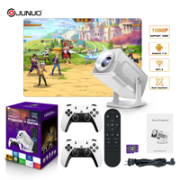 Projecteur de jeu JUNUO HCS350 MAX 4K, 450 lumens, 150 pouces, deux manettes, Android 11, BT5.0, projecteur de jeu vidéo intelligent