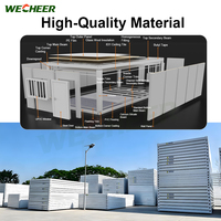 Maisons modulaires préfabriquées en acier durable Wecheer Design, conteneurs pliables pour unités d'hébergement modulaires