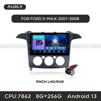 Haute qualité manuel AC Android Auto écran de voiture pour FORD S-MAX Ford Galaxy populaire multimédia lecteur vidéo Navigation GPS Carplay