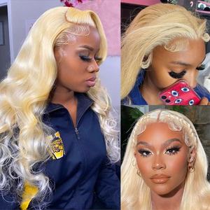 Perruque frontale en dentelle HD 13x4, cheveux humains vierges birmans, blond miel, lisses, densité 150%, 30 pouces, perruque frontale en dentelle, perruque mélangée - Product Image 1